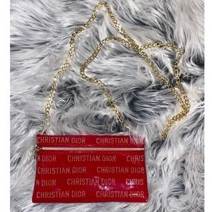 CHRISTIAN DIOR Makeup Bag Turned Into Crossbody Bag